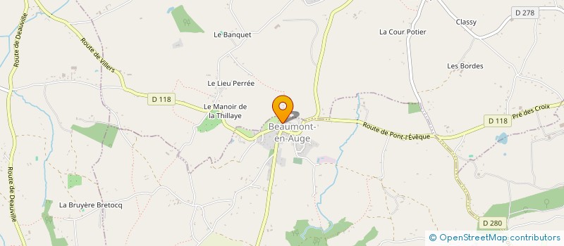 localisation de l'entreprise LES LETTRE DE L'OUEST à BEAUMONT-EN-AUGE
