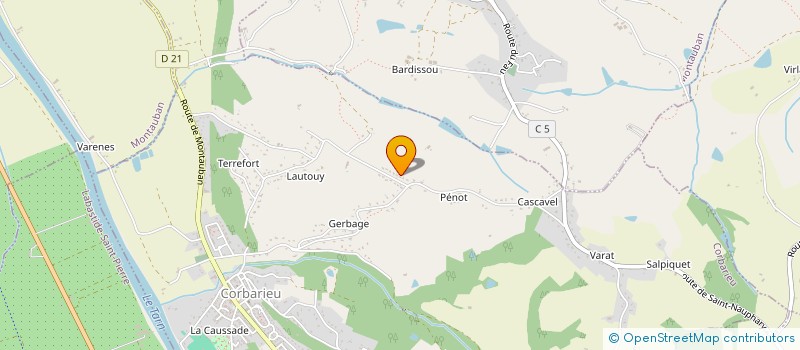 localisation de l'entreprise LES LIBERALES DE LALAQUE  CORBARIEU