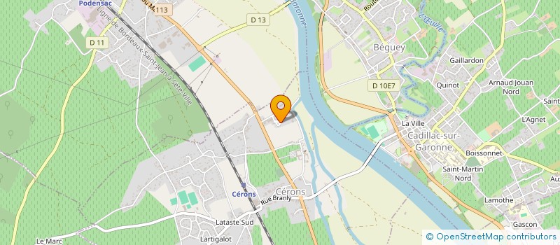 localisation de l'entreprise LES LICORNES  CERONS