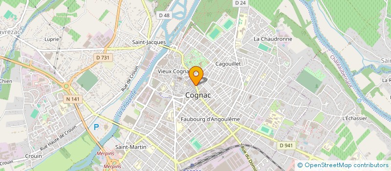 localisation de l'entreprise LES LIENS COGNACAIS ASSOCIATION à COGNAC