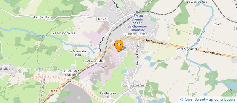 localisation de l'entreprise LES LIENS DU SON à TERRES-DE-HAUTE-CHARENTE