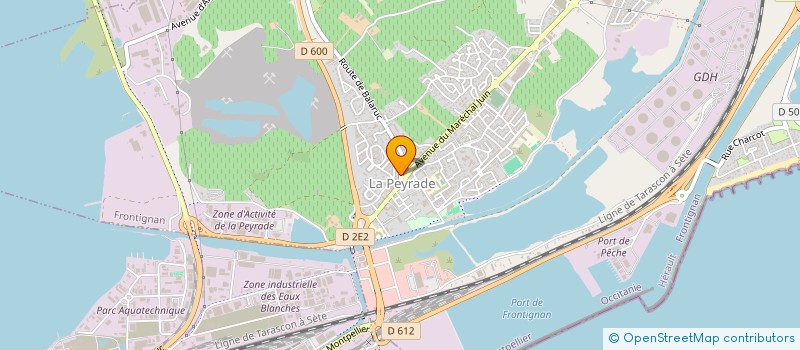 localisation de l'entreprise LES LIEUX DU LIEN à FRONTIGNAN