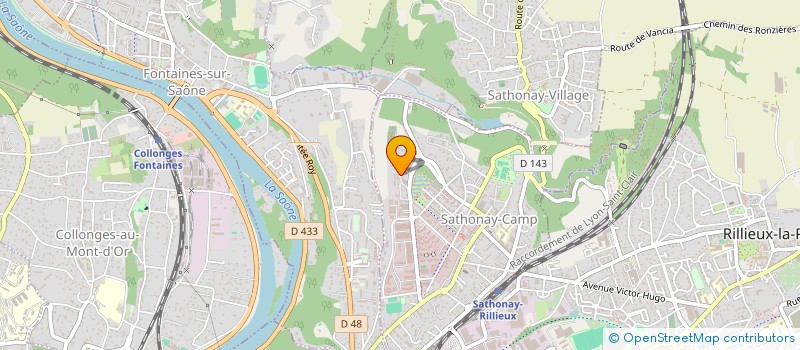 localisation de l'entreprise LES LILAS  SATHONAY-CAMP