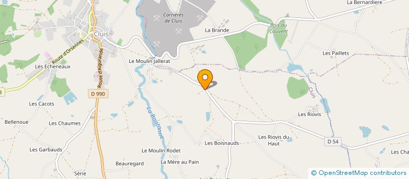 localisation de l'entreprise LES LILAS à CLUIS