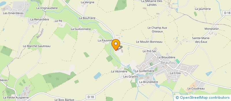 localisation de l'entreprise LES LILAS  BEAUFOU