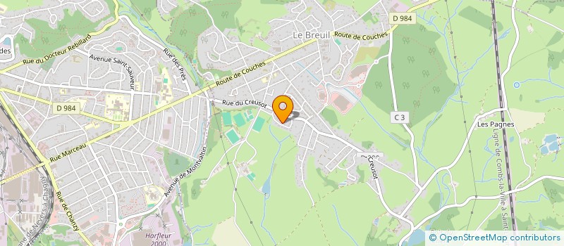 localisation de l'entreprise LES LILAS  LE BREUIL