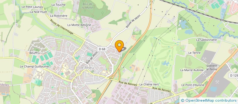 localisation de l'entreprise LES LILAS  LE RHEU