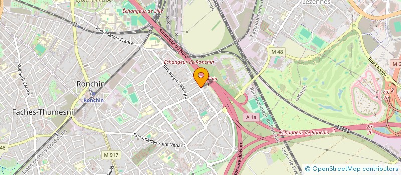 localisation de l'entreprise LES LILAS  RONCHIN