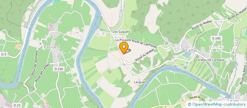 localisation de l'entreprise LES LILAS  LUZECH