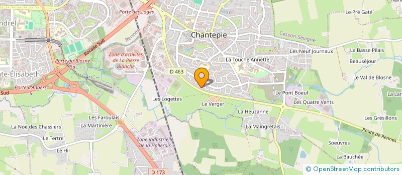 localisation de l'entreprise LES LILAS  CHANTEPIE