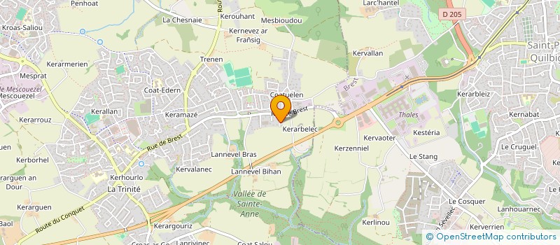 localisation de l'entreprise LES LILAS  PLOUZANE