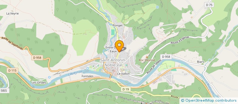 localisation de l'entreprise LES LILAS  SAINT-ANTONIN-NOBLE-VAL