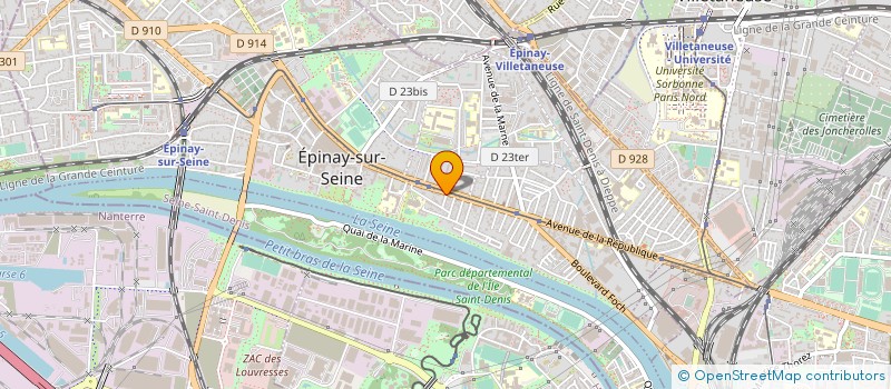 localisation de l'entreprise LES LIMOUSINES DE PARIS à EPINAY-SUR-SEINE