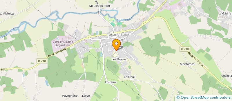 localisation de l'entreprise LES LIONS - ASSOCIATION SPORTIVE DU COLLEGE MICHEL DEBET  TOCANE-SAINT-APRE