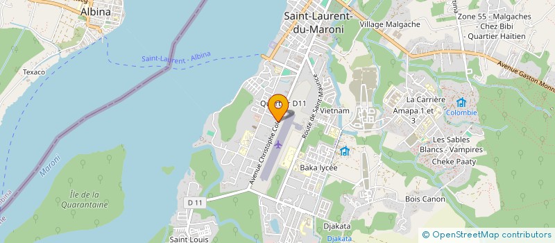 localisation de l'entreprise LES LIONS DU ZAIRE  SAINT-LAURENT-DU-MARONI