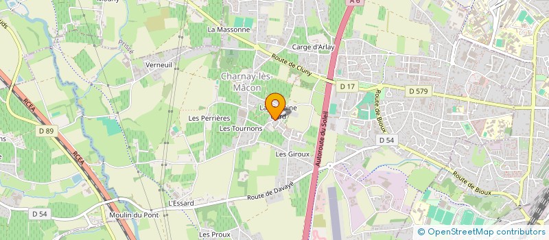 localisation de l'entreprise LES LIQUIDAMBARS à CHARNAY-LES-MACON