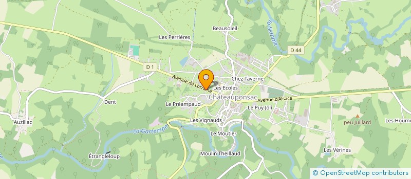 localisation de l'entreprise LES LOCATAIRES à CHATEAUPONSAC