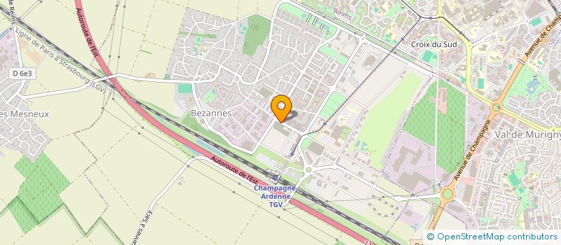 localisation de l'entreprise LES LOCATIONS CHAMPENOISES  BEZANNES