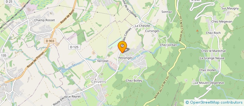 localisation de l'entreprise LES LOCATIONS D'ANGELINE  CERVENS