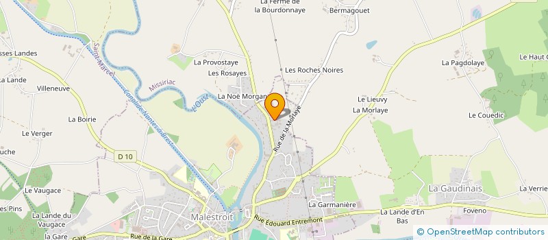 localisation de l'entreprise LES LOCATIONS DE L'OUST  MALESTROIT