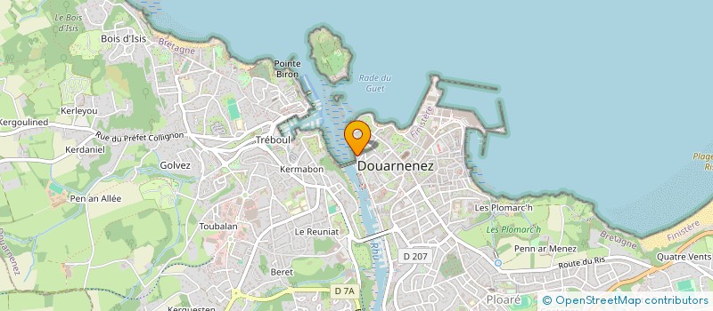 localisation de l'entreprise LES LOCO' S - FABRIQUE DE RIFFS  DOUARNENEZ