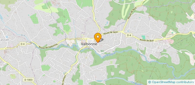localisation de l'entreprise LES LOCOMOTIVES à VALBONNE