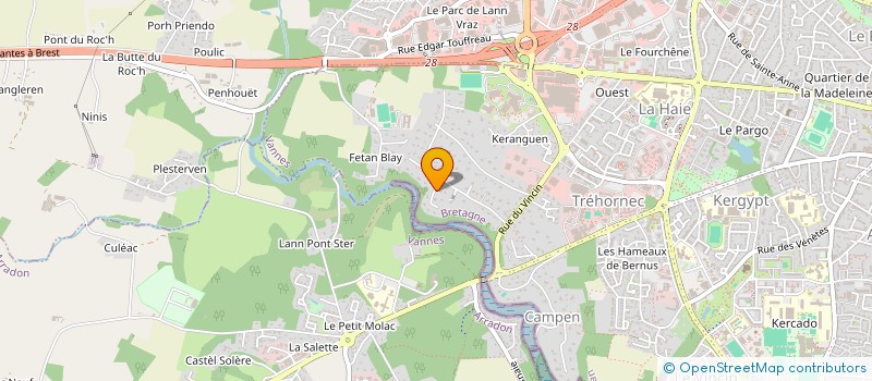 localisation de l'entreprise LES LODGES DE LA VIGNE à VANNES