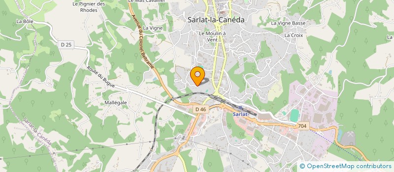 localisation de l'entreprise LES LODGES DES COTEAUX DU MAS  TRELISSAC