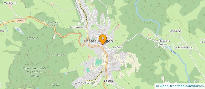 localisation de l'entreprise LES LOFTS DE BIBRACTE  CHATEAU-CHINON (VILLE)