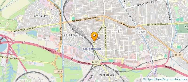 localisation de l'entreprise LES LOGEMENTS DE L'OPALE  CALAIS