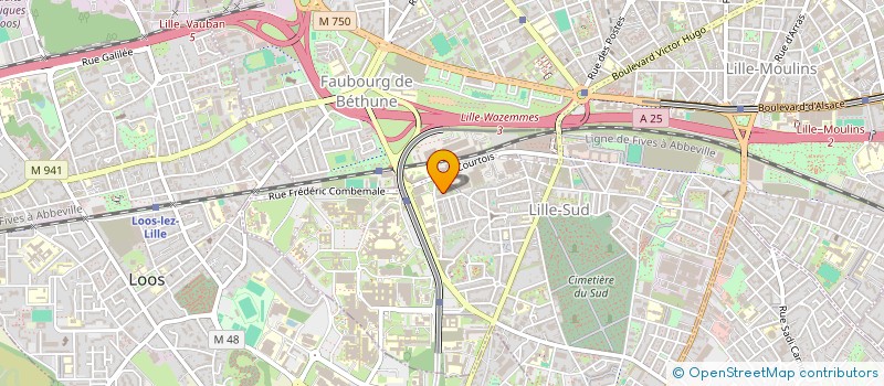 localisation de l'entreprise LES LOGEMENTS DU FAUBOURG DES POSTES  LILLE