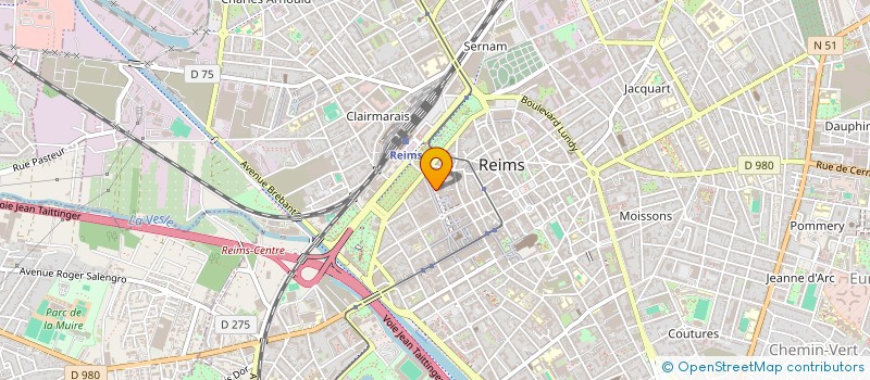 localisation de l'entreprise LES LOGES  REIMS