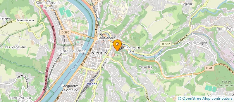 localisation de l'entreprise LES LOGES  VIENNE