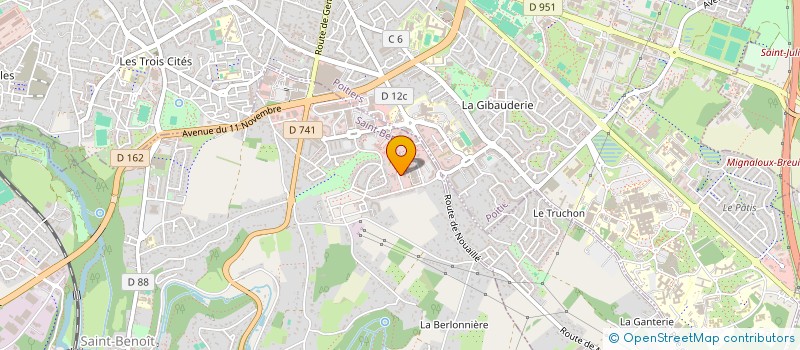 localisation de l'entreprise LES LOGES TERRAINS à SAINT-BENOIT
