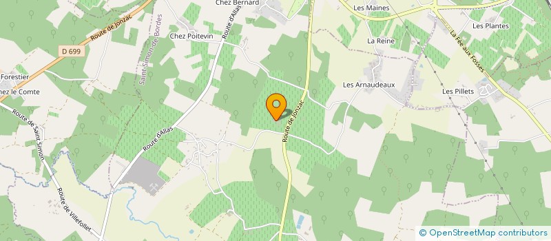 localisation de l'entreprise LES  LOGIS DU BOURGET  SAINT-SIMON-DE-BORDES