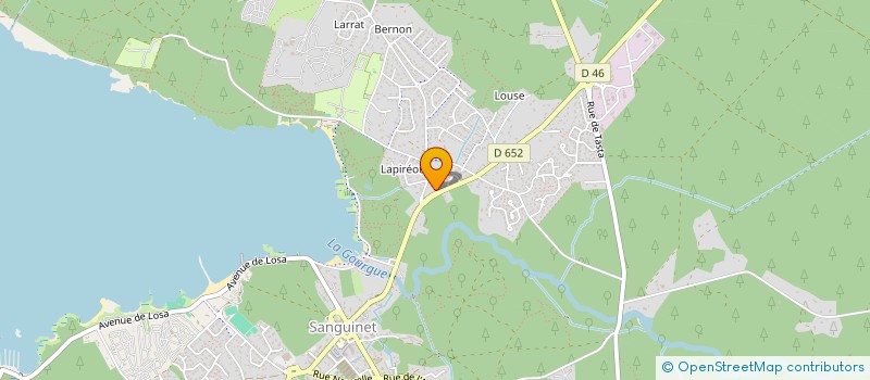 localisation de l'entreprise LES LOGIS DU LAC  SANGUINET