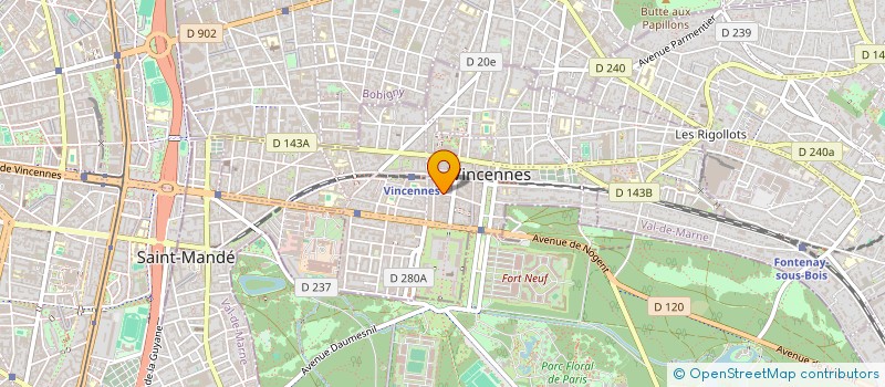 localisation de l'entreprise LES LOGIS DU MARAIS à VINCENNES