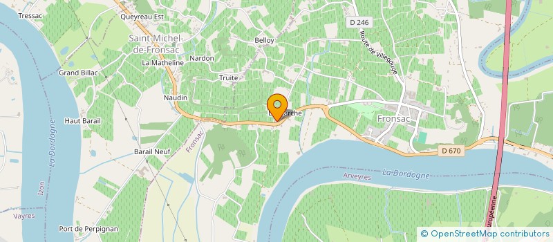 localisation de l'entreprise LES LOGIS GIRONDINS à FRONSAC