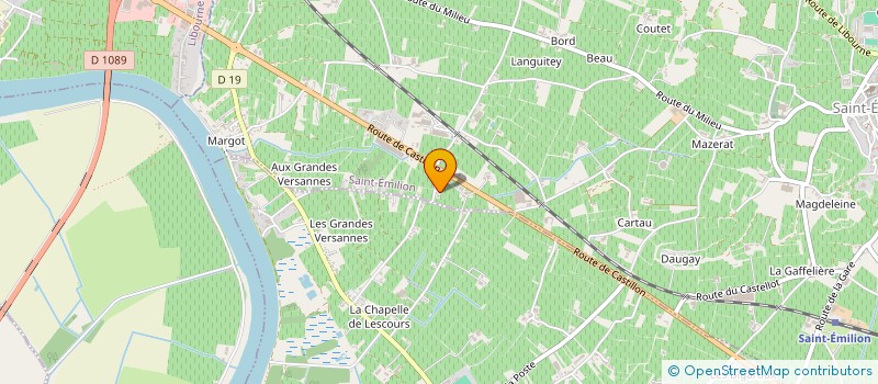 localisation de l'entreprise LES LOISIRS DU VIGNOBLE  SAINT-EMILION