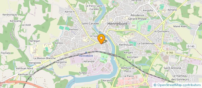 localisation de l'entreprise LES LOMBARDS CONFRERIE DE MONNAYEURS.  HENNEBONT