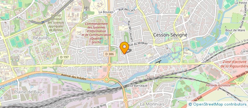 localisation de l'entreprise LES LONGCHAMPS  CESSON-SEVIGNE