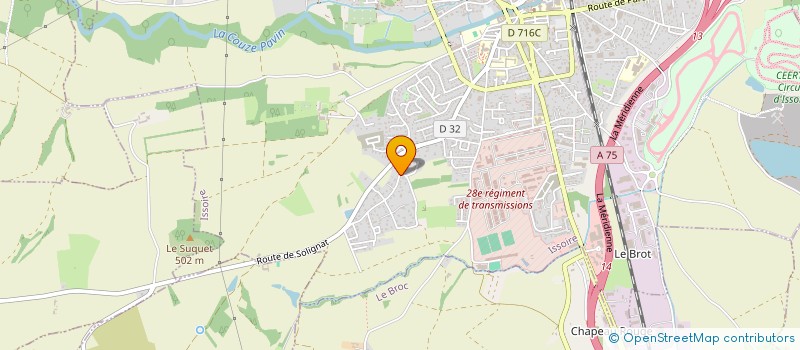 localisation de l'entreprise LES LOTISSEMENTS DE LIMAGNE  ISSOIRE