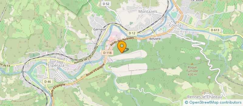 localisation de l'entreprise LES LOTISSEURS DE LA HAUTE VALLEE à COUIZA