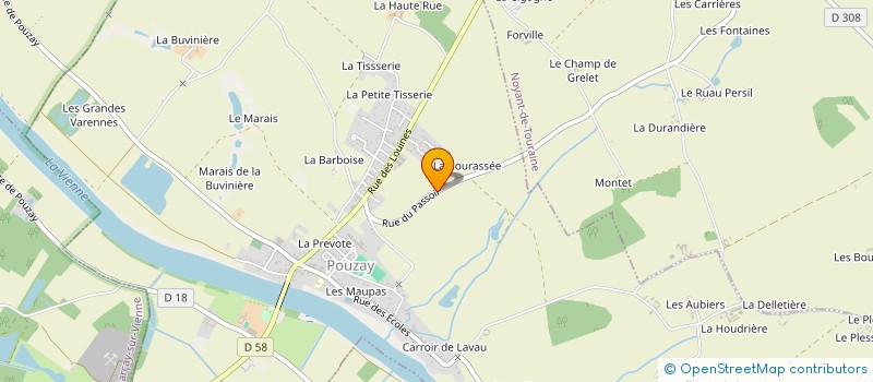 localisation de l'entreprise LES LOUINES  POUZAY