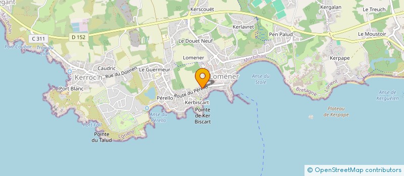 localisation de l'entreprise LES LOUPS à PLOEMEUR