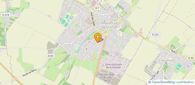 localisation de l'entreprise LES LOUPS-BARS DE NORMANDIE  DOUVRES-LA-DELIVRANDE