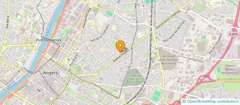 localisation de l'entreprise LES LOUPS D ANGERS TENNIS DE TABLE à ANGERS