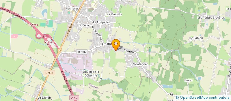 localisation de l'entreprise LES LOUREAUX  FEILLENS