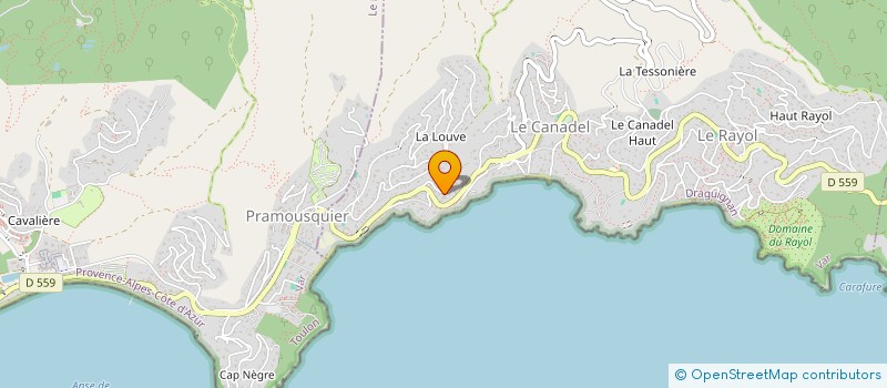 localisation de l'entreprise LES LOUVES à RAYOL-CANADEL-SUR-MER