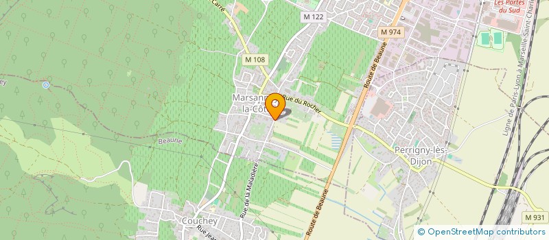 localisation de l'entreprise LES LOUVES DE COUCHEY à MARSANNAY LA COTE